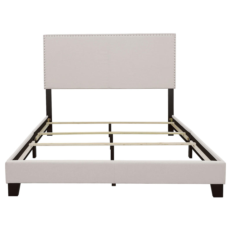 Boyd Upholstered Eastern King Panel Bed Ivory - 350051KE