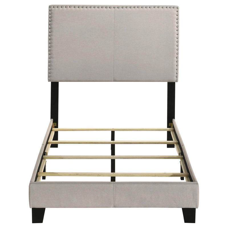Boyd Upholstered Twin Panel Bed Ivory - 350051T
