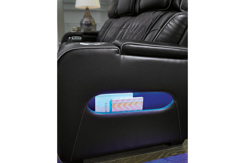 Boyington Black Power Reclining Living Room Set - Gate FurniturePower Reclining Living Room Set
