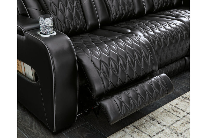 Boyington Black Power Reclining Living Room Set - Gate FurniturePower Reclining Living Room Set