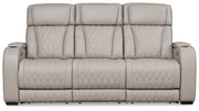 Boyington Sofa, Loveseat and Recliner in Gray - PKG016537