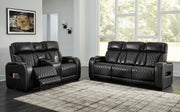 Boyington Sofa, Loveseat Recliner in Black - Gate FurniturePower Reclining Living Room Set