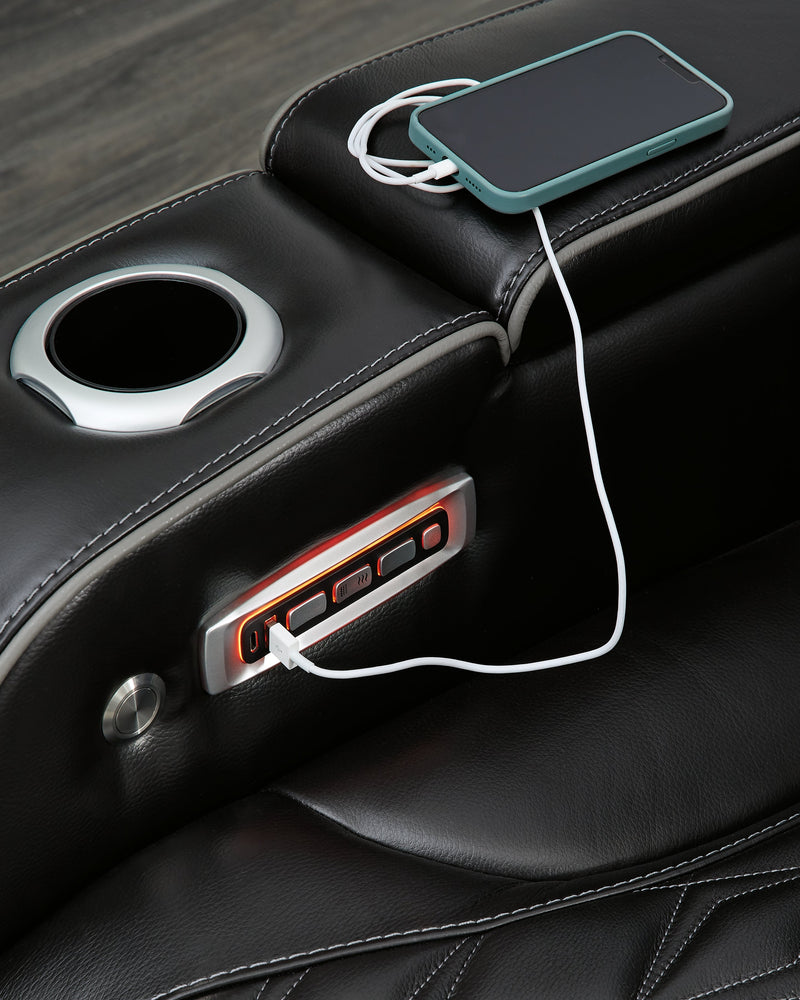 Boyington Sofa, Loveseat Recliner in Black - Gate FurniturePower Reclining Living Room Set