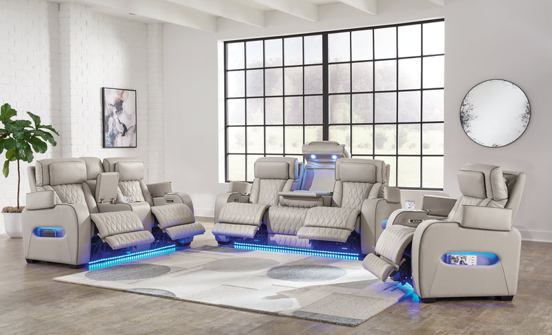 Boyington Sofa, Loveseat Recliner in Gray - Gate FurniturePower Reclining Living Room Set