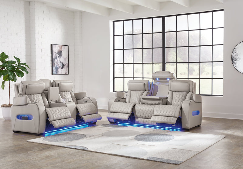 Boyington Sofa, Loveseat Recliner in Gray - Gate FurniturePower Reclining Living Room Set