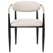 Bradbury Fabric Upholstered Dining Arm Chair Beige (Set of 2) - 182692
