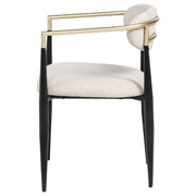 Bradbury Fabric Upholstered Dining Arm Chair Beige (Set of 2) - 182692