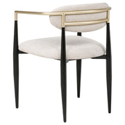 Bradbury Fabric Upholstered Dining Arm Chair Beige (Set of 2) - 182692