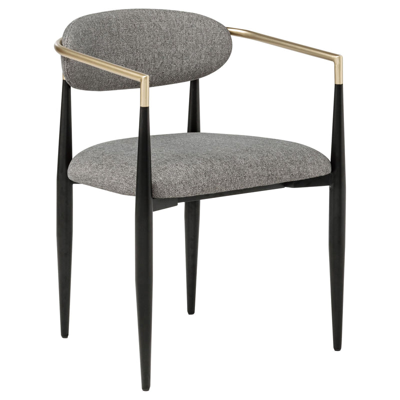 Bradbury Fabric Upholstered Dining Arm Chair Grey (Set of 2) - 182682