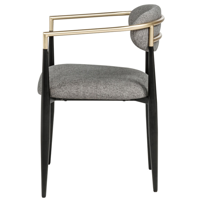 Bradbury Fabric Upholstered Dining Arm Chair Grey (Set of 2) - 182682