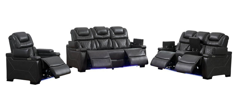 Braden 2PC (Power Sofa & Loveseat) - L491-Grey-2PC