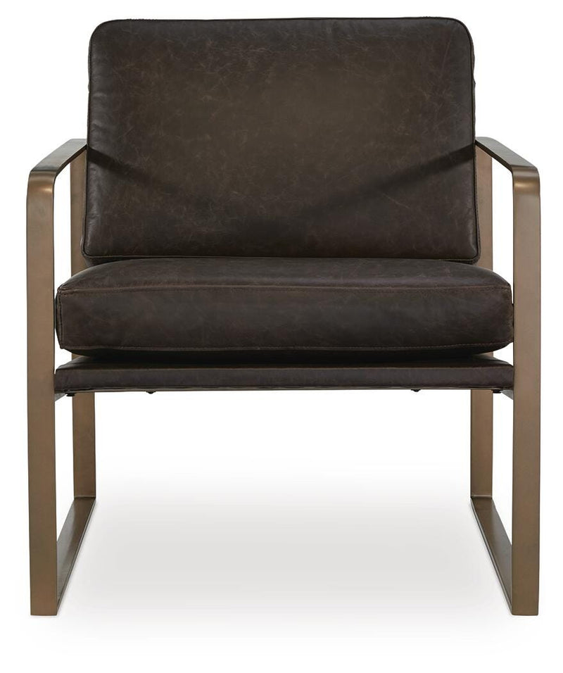 Bradett Dark Brown/Gold Finish Accent Chair - A3000763