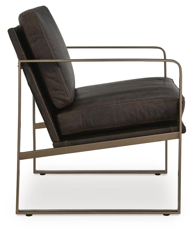 Bradett Dark Brown/Gold Finish Accent Chair - A3000763