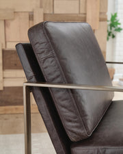 Bradett Dark Brown/Gold Finish Accent Chair - A3000763