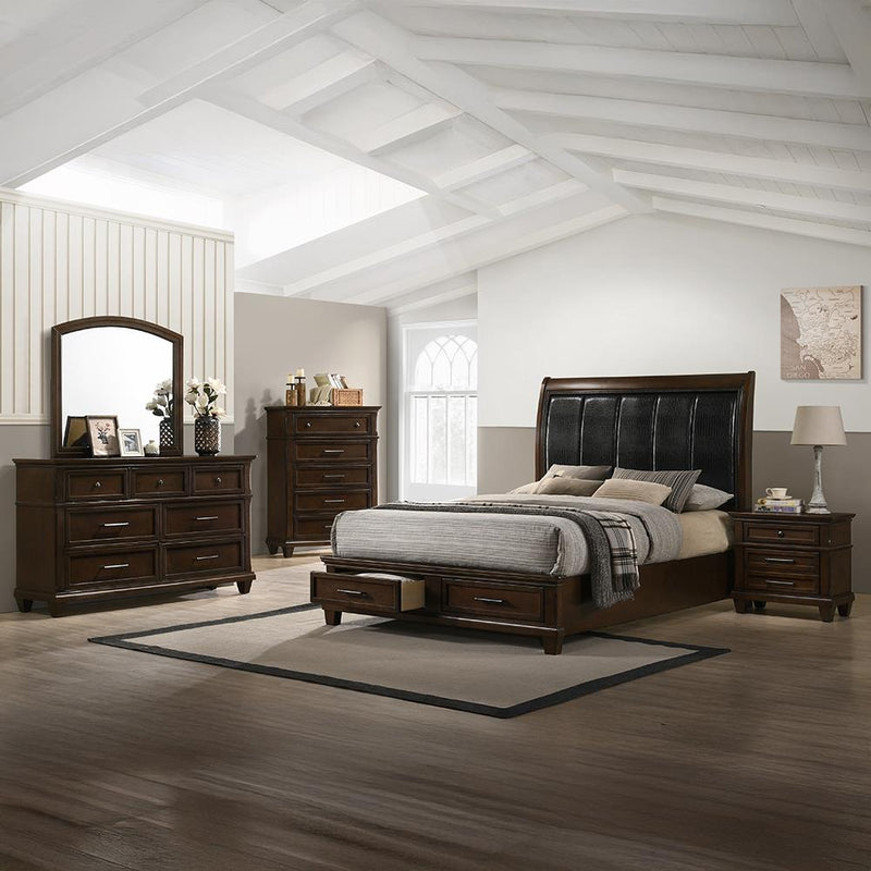 Bradford - Brown Queen Bed, Dresser, Mirror - B326-QDM