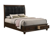 Bradford - Brown Storage King Bed with Upholstered Headboard - B326-K-Bed