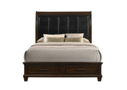Bradford - Brown Storage King Bed with Upholstered Headboard - B326-K-Bed