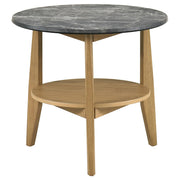 Bradley 2-Piece Round SmartTop Coffee Table Set Grey and Natural - 706448-S2
