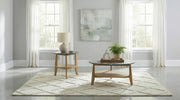 Bradley Round SmartTop Cocktail Coffee Table Grey and Natural - 706448