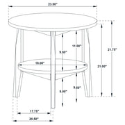 Bradley Round SmartTop End Side Table Grey and Natural - 706447