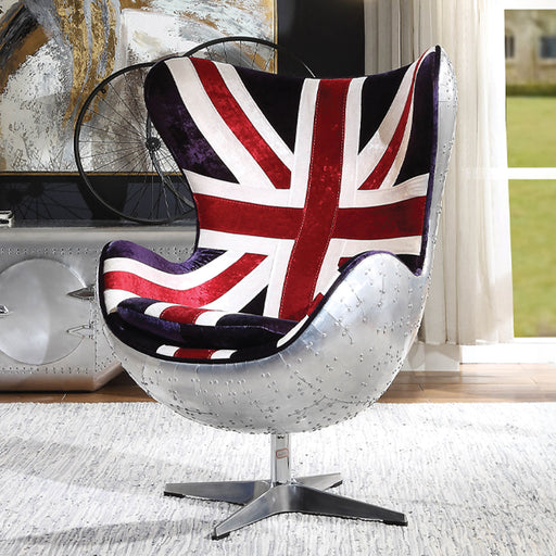 Brancaster British Flag Accent Chair W/Swivel - 59835
