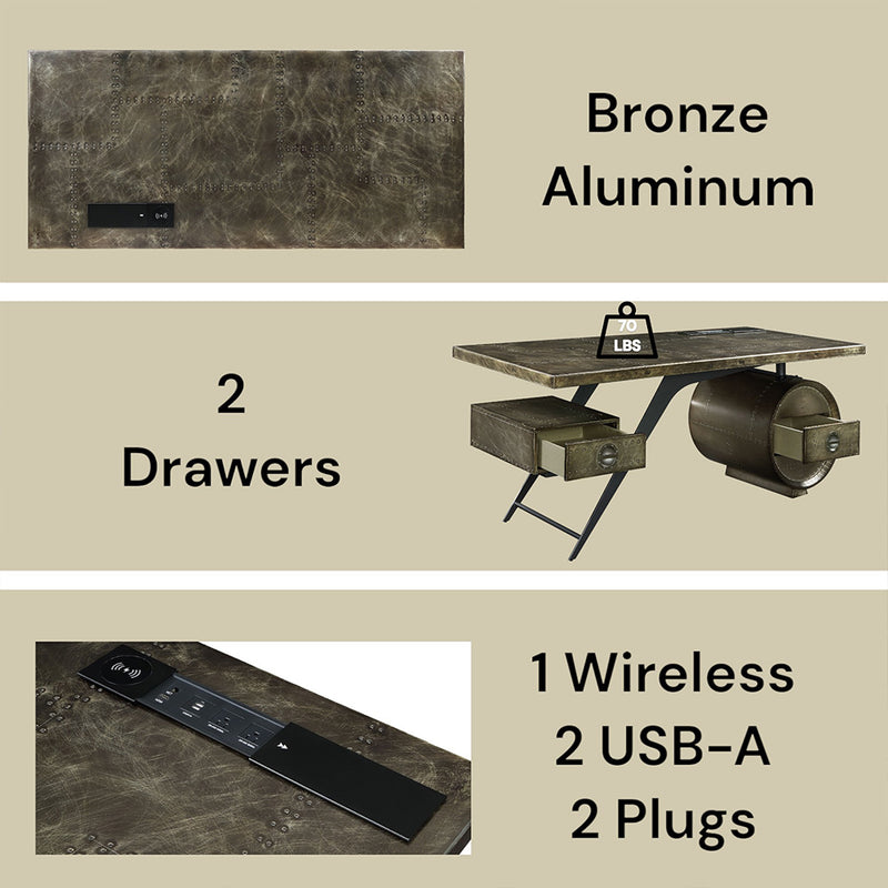 Brancaster Executive Writing Desk W/USB - OF02586