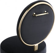 Brandy Velvet Upholstered Dining Chair in Black, Set of 2 - 580Black-C