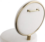 Brandy Velvet Upholstered Dining Chair in Cream, Set of 2 - 580Cream-C
