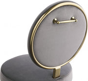 Brandy Velvet Upholstered Dining Chair in Grey, Set of 2 - 580Grey-C