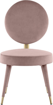 Brandy Velvet Upholstered Dining Chair in Pink, Set of 2 - 580Pink-C