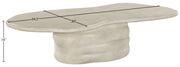 Branna Concrete Coffee Table in Beige - 657Sand-CT
