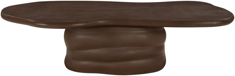 Branna Concrete Coffee Table in Brown - 657Brown-CT