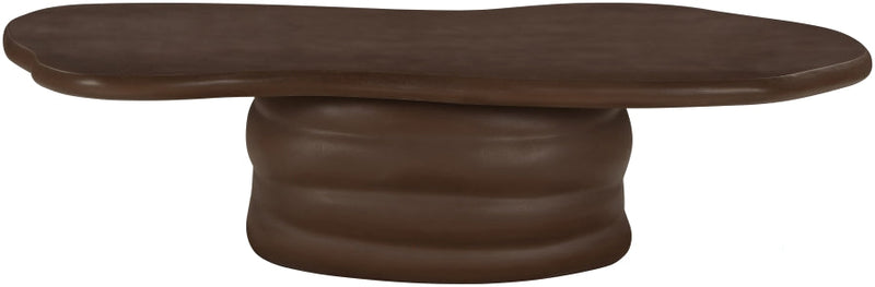 Branna Concrete Coffee Table in Brown - 657Brown-CT