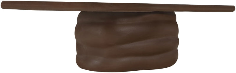Branna Concrete Coffee Table in Brown - 657Brown-CT