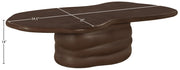 Branna Concrete Coffee Table in Brown - 657Brown-CT