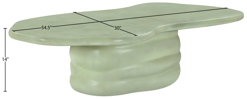 Branna Concrete Coffee Table in Green - 657Green-CT