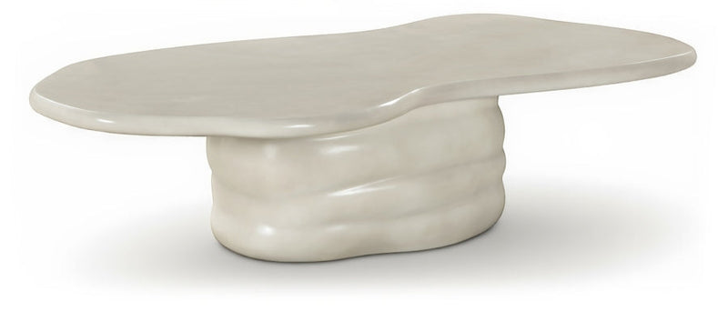 Branna Concrete Coffee Table in Taupe - 657Taupe-CT