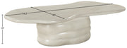 Branna Concrete Coffee Table in Taupe - 657Taupe-CT