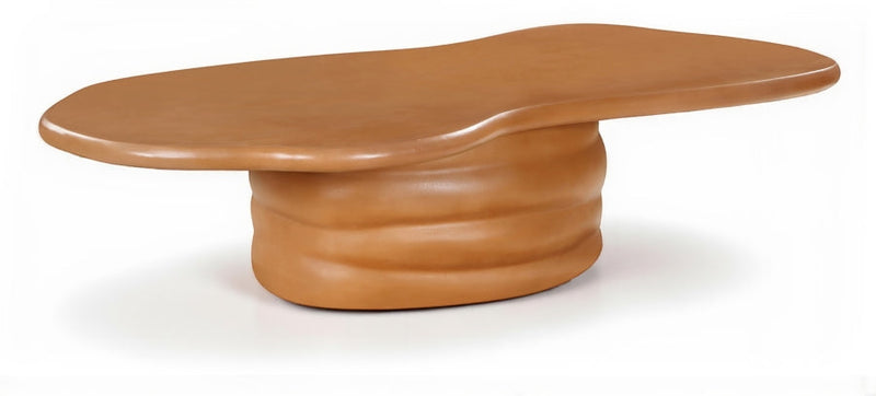Branna Concrete Coffee Table in Terracotta - 657Terracotta-CT