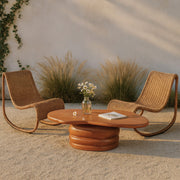Branna Concrete Coffee Table in Terracotta - 657Terracotta-CT