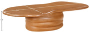 Branna Concrete Coffee Table in Terracotta - 657Terracotta-CT
