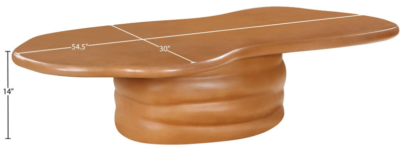 Branna Concrete Coffee Table in Terracotta - 657Terracotta-CT