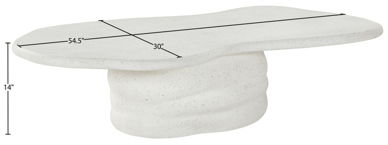 Branna Concrete Coffee Table in Terrazzo - 657Trzo-CT