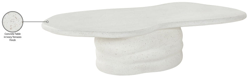 Branna Concrete Coffee Table in Terrazzo - 657Trzo-CT
