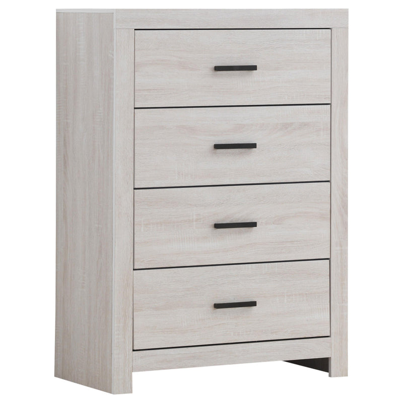 Brantford 4-drawer Bedroom Chest Coastal White - 207055