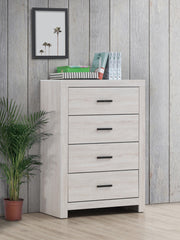 Brantford 4-drawer Bedroom Chest Coastal White - 207055