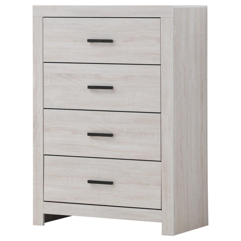 Brantford 4-drawer Bedroom Chest Coastal White - 207055