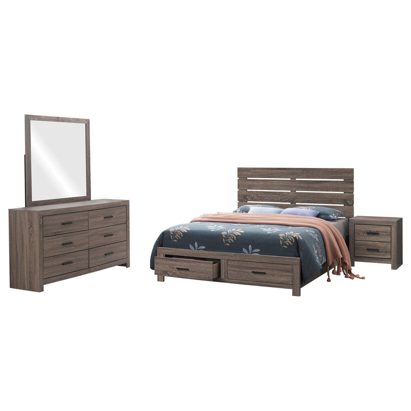 Brantford 4-piece Eastern King Bedroom Set Barrel Oak - 207040KE-S4