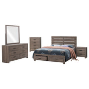 Brantford 5-piece Eastern King Bedroom Set Barrel Oak - 207040KE-S5