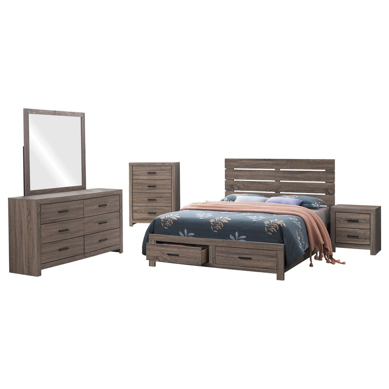 Brantford 5-piece Eastern King Bedroom Set Barrel Oak - 207040KE-S5